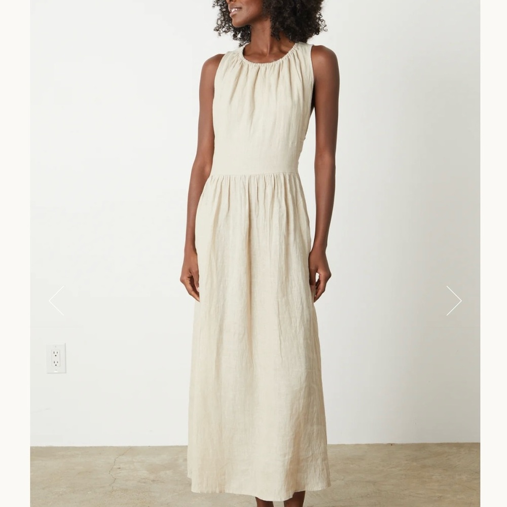 Velvet Graham & Spencer Polly Linen Maxi Cut Out Dress